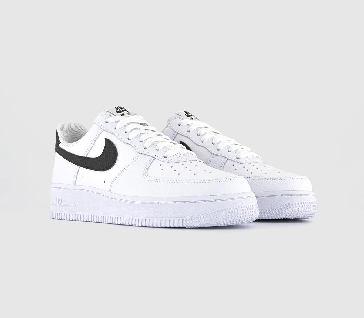 Nike Mens Air Force 1 07 White Leather Trainers, 6