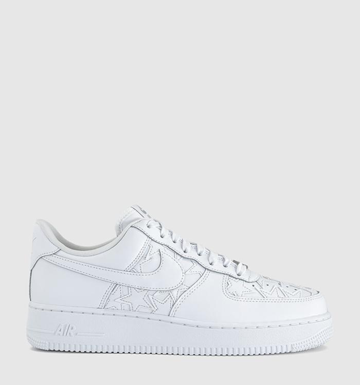 Nike Air Force 1 07 Trainers White White Metallic Silver