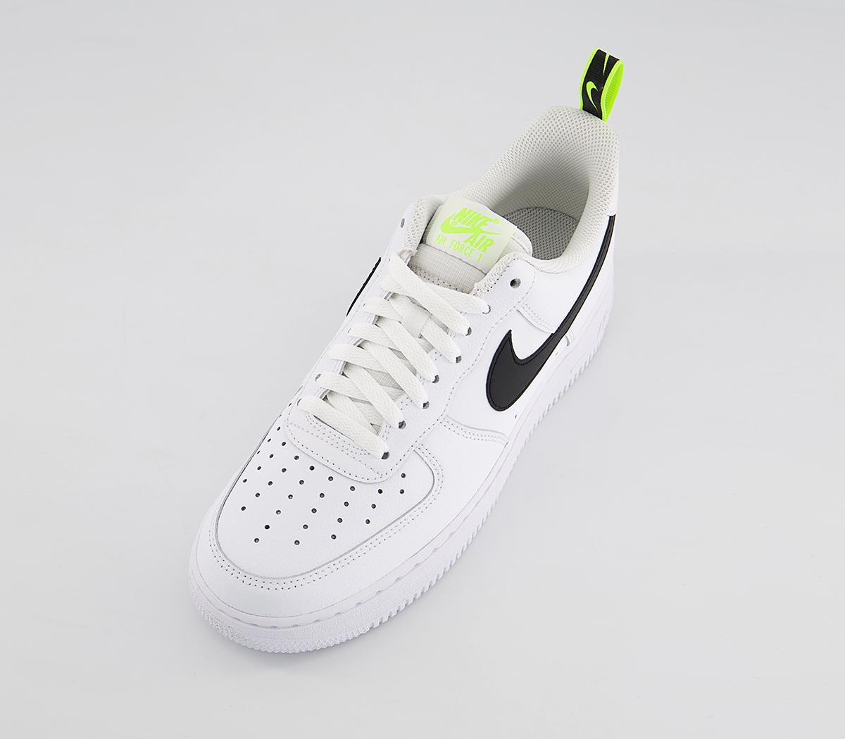 Nike Air Force 1 07 Trainers White Black Volt Mens Trainers 2965