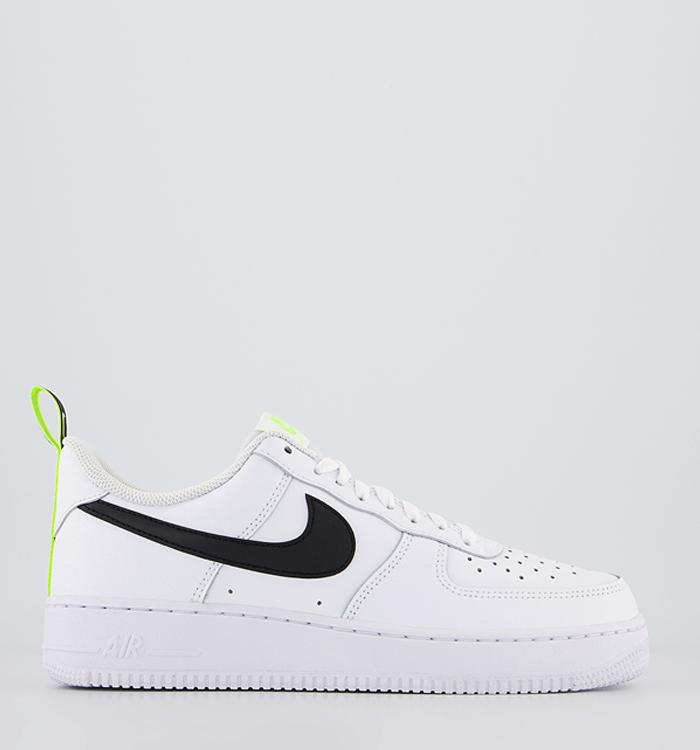 white air force 1s black tick