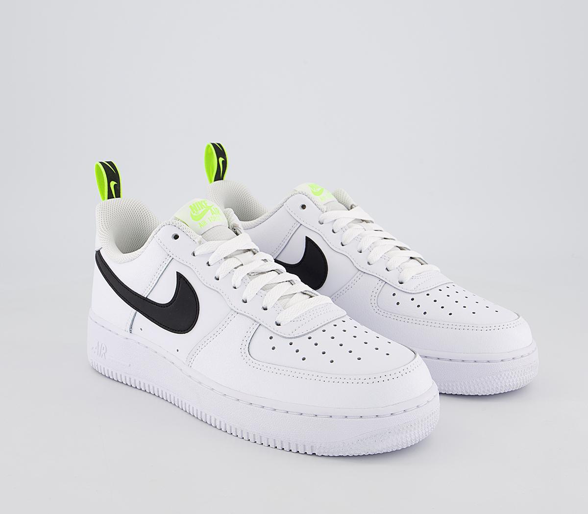 Nike Air Force 1 07 Trainers White Black Volt - Men's Trainers