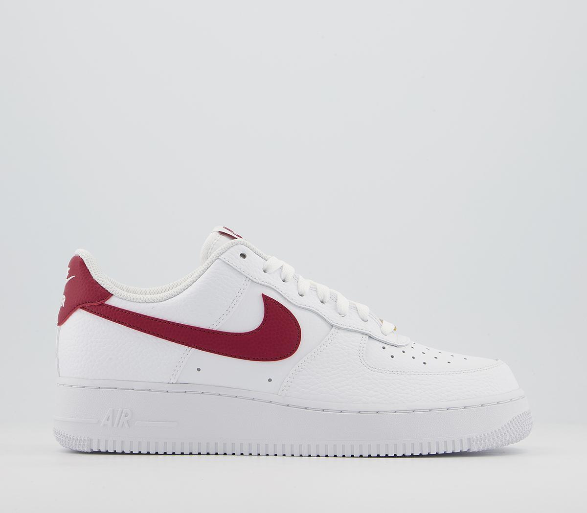 Nike Air Force 1 07 Trainers White Team Red White - Nike Air Force 1
