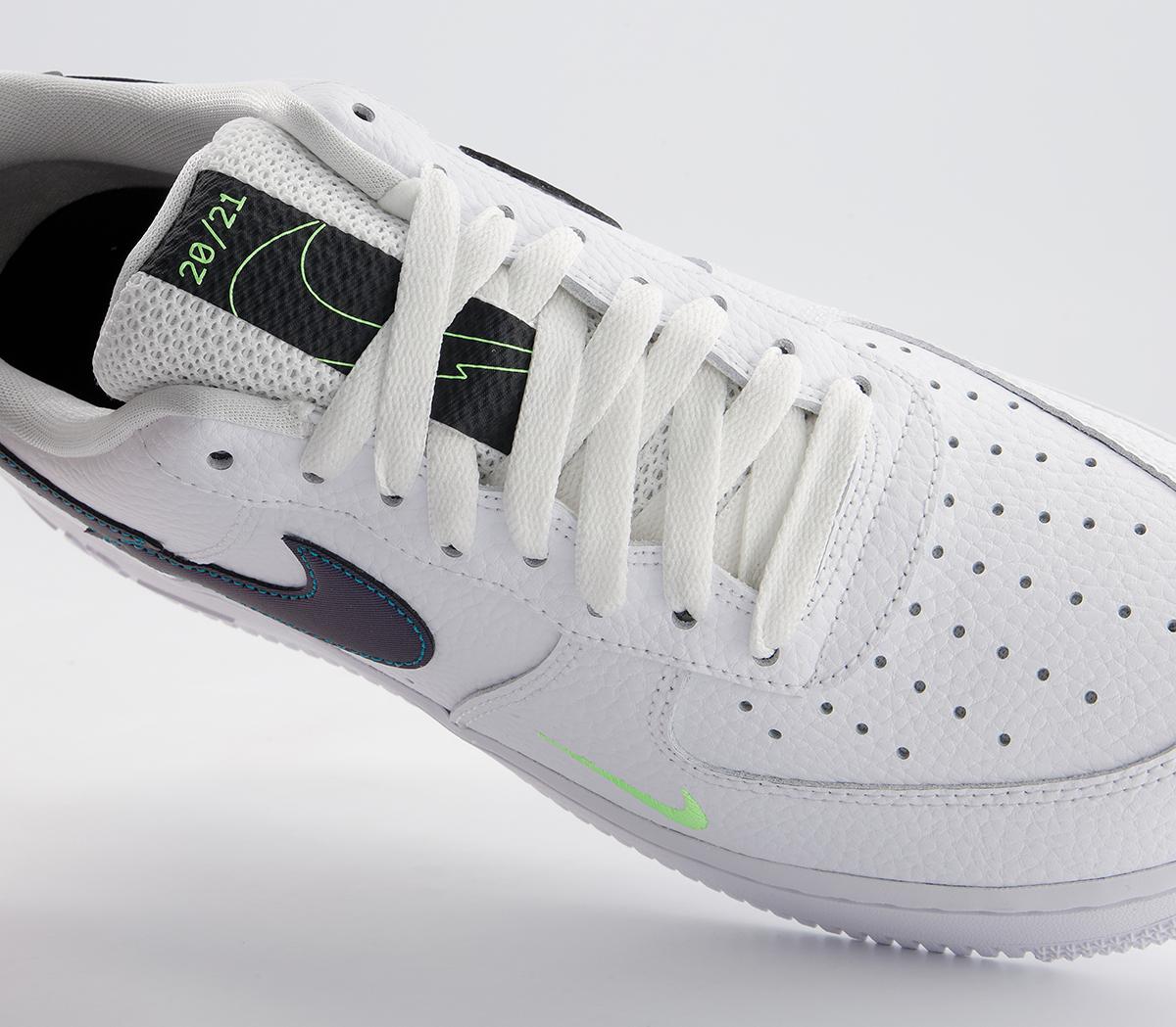 NikeAir Force 1 07 TrainersWhite Aquamarine Lime Glow Off Noir
