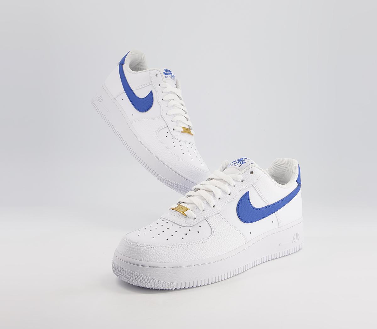 Nike Air Force 1 07 Trainers White Game Royal White - Nike Air Force 1