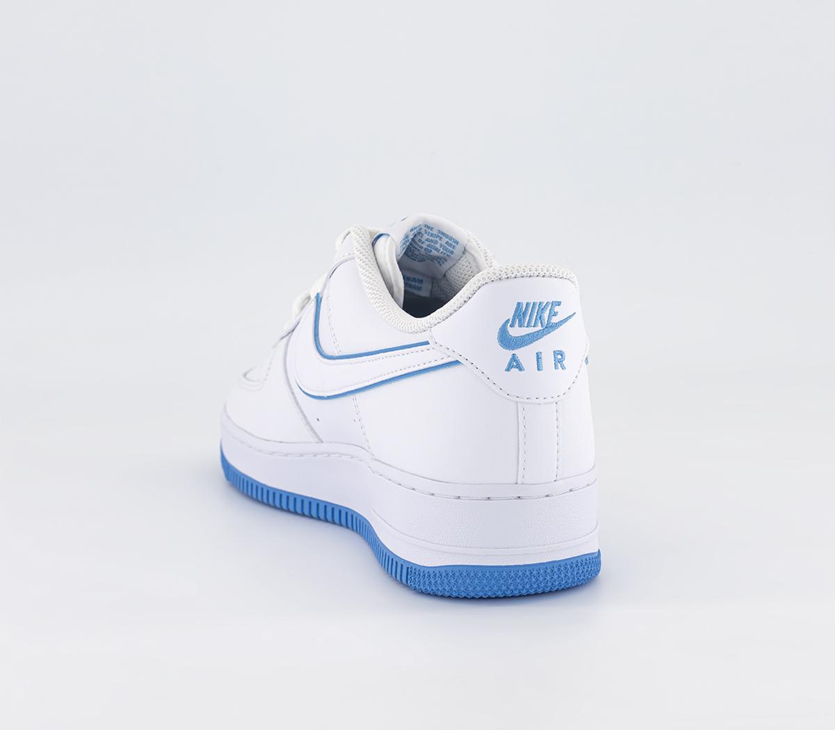 Nike Air Force 1 07 Trainers White University Blue White Men S Trainers