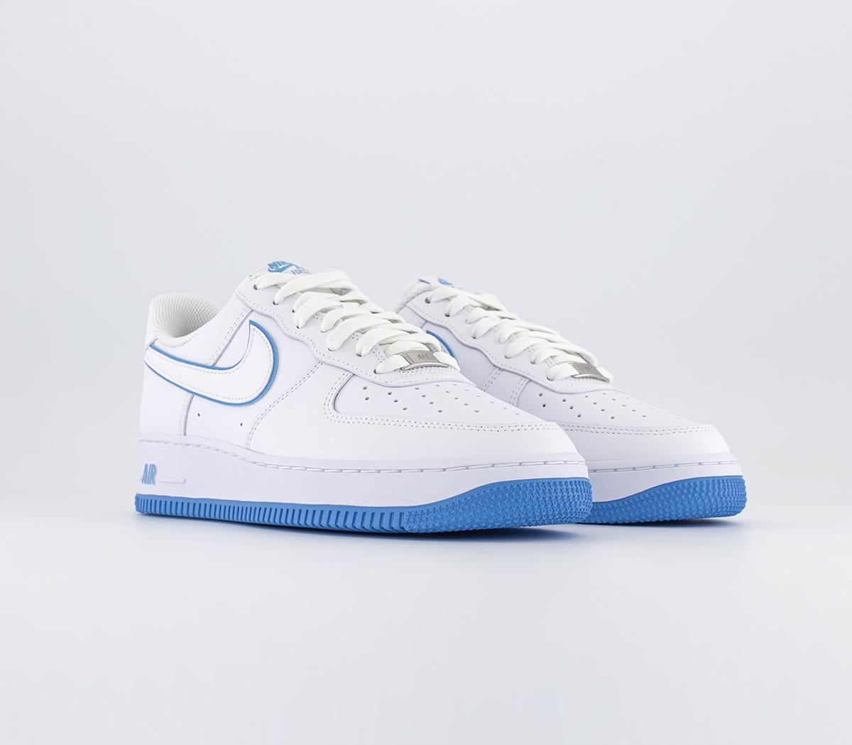 nike air force one trainers white uni blue