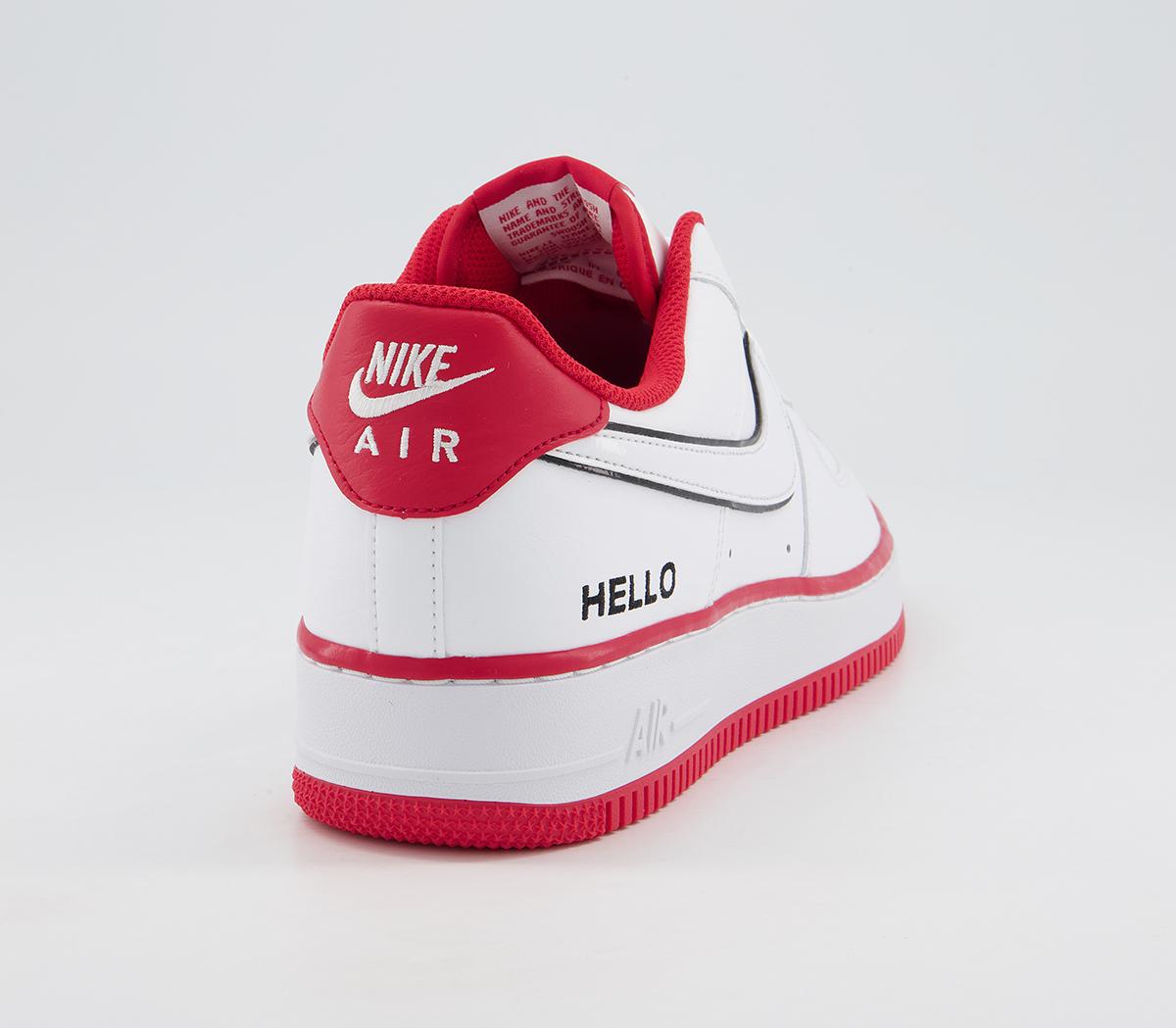 Nike Air Force 1 07 Trainers Nike Air Force 1 07 Trainers White White University Red Black Lx