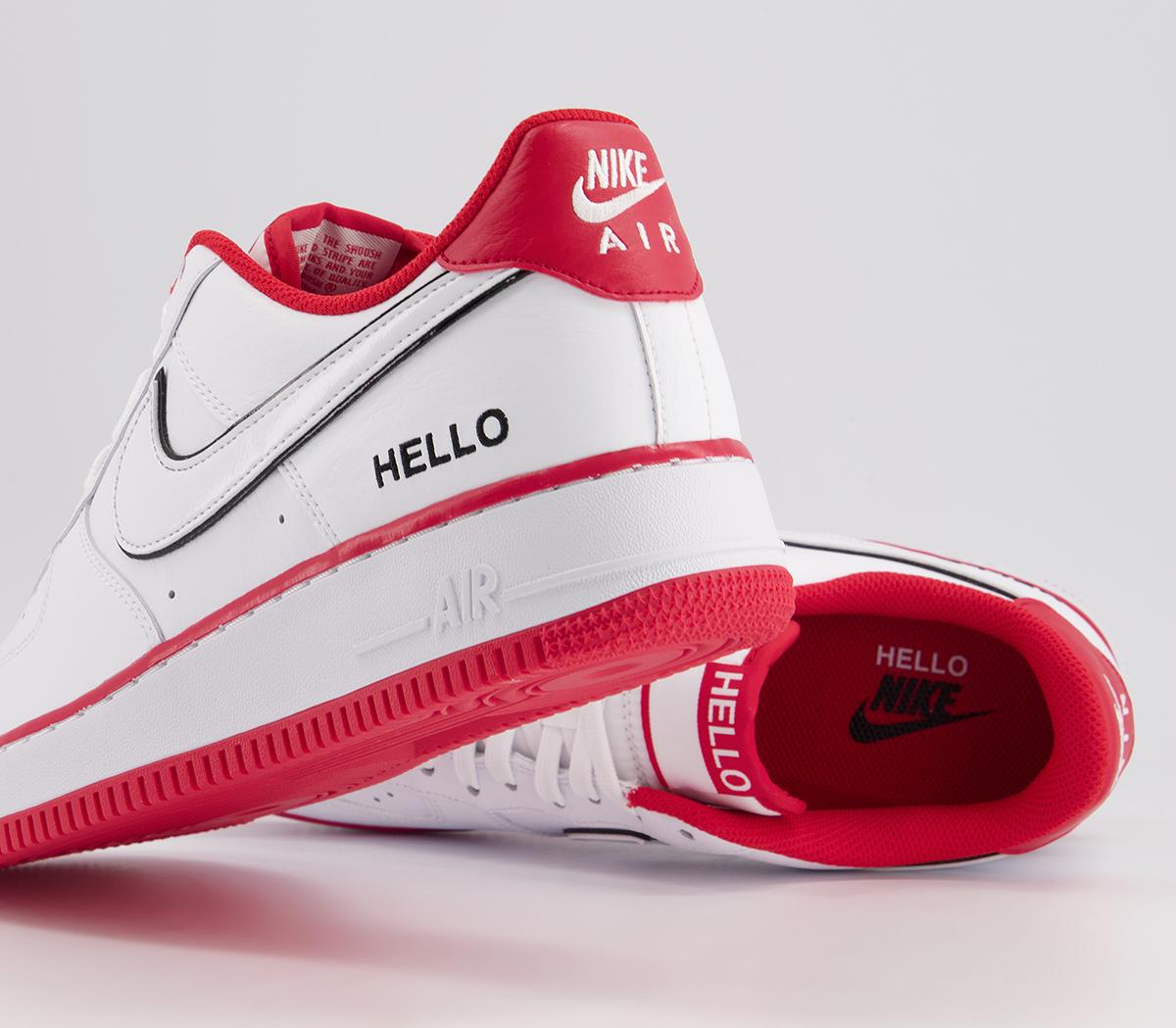 Nike Air Force 1 07 Trainers Nike Air Force 1 07 Trainers White White University Red Black Lx
