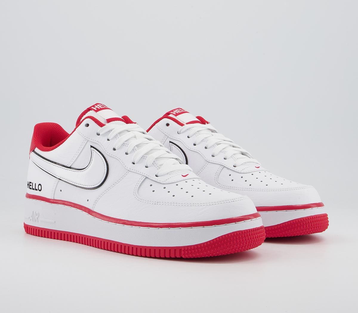 Nike Air Force 1 07 Trainers White White University Red Black Lx - Nike ...