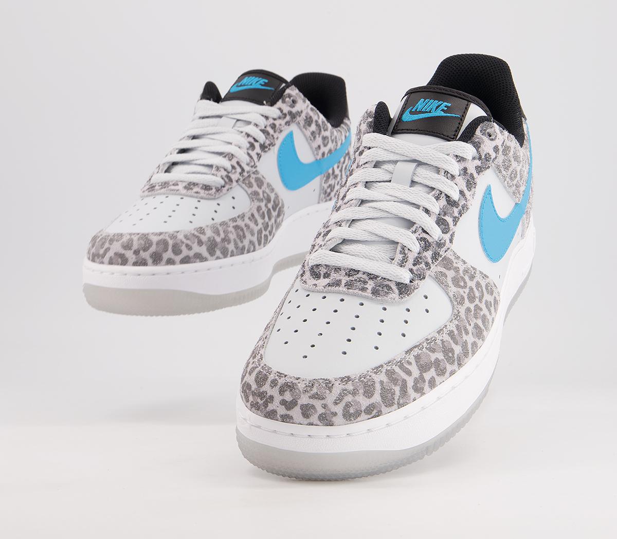 Nike Air Force 1 07 Trainers Nike Air Force 1 07 Trainers Pure Platinum Light Blue Fury