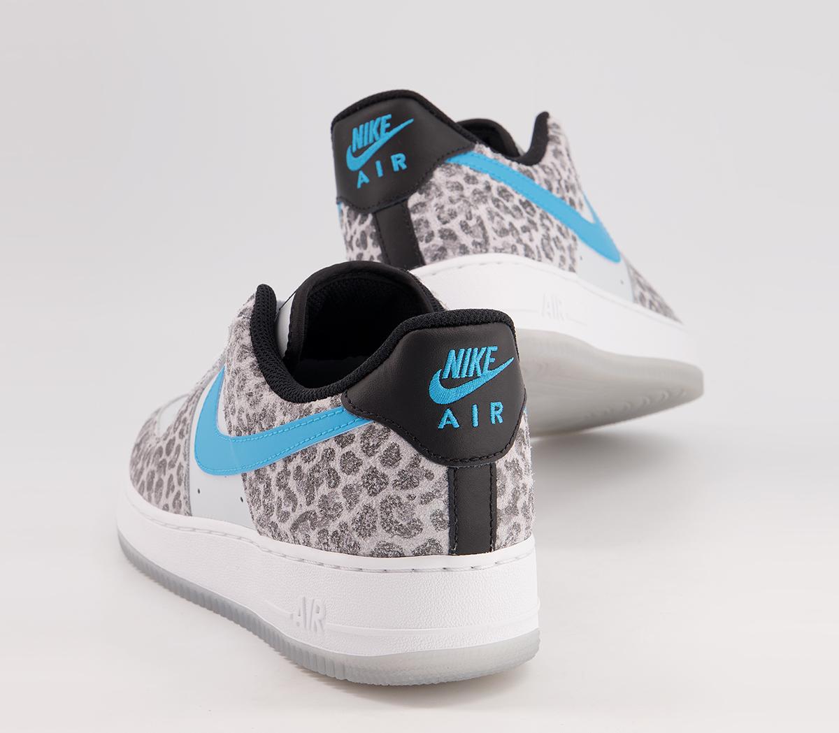 Nike Air Force 1 07 Trainers Nike Air Force 1 07 Trainers Pure Platinum Light Blue Fury