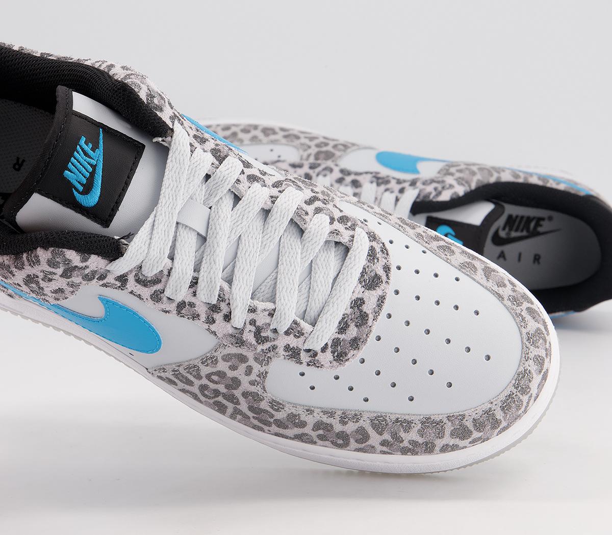 Nike Air Force 1 07 Trainers Nike Air Force 1 07 Trainers Pure Platinum Light Blue Fury