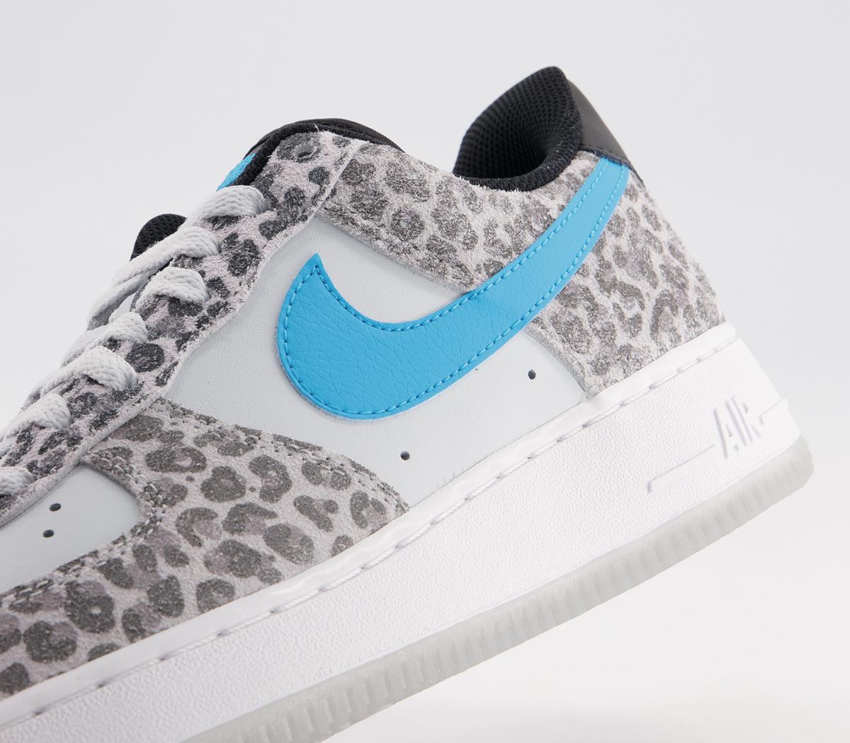 Nike Air Force 1 07 Trainers Nike Air Force 1 07 Trainers Pure Platinum Light Blue Fury