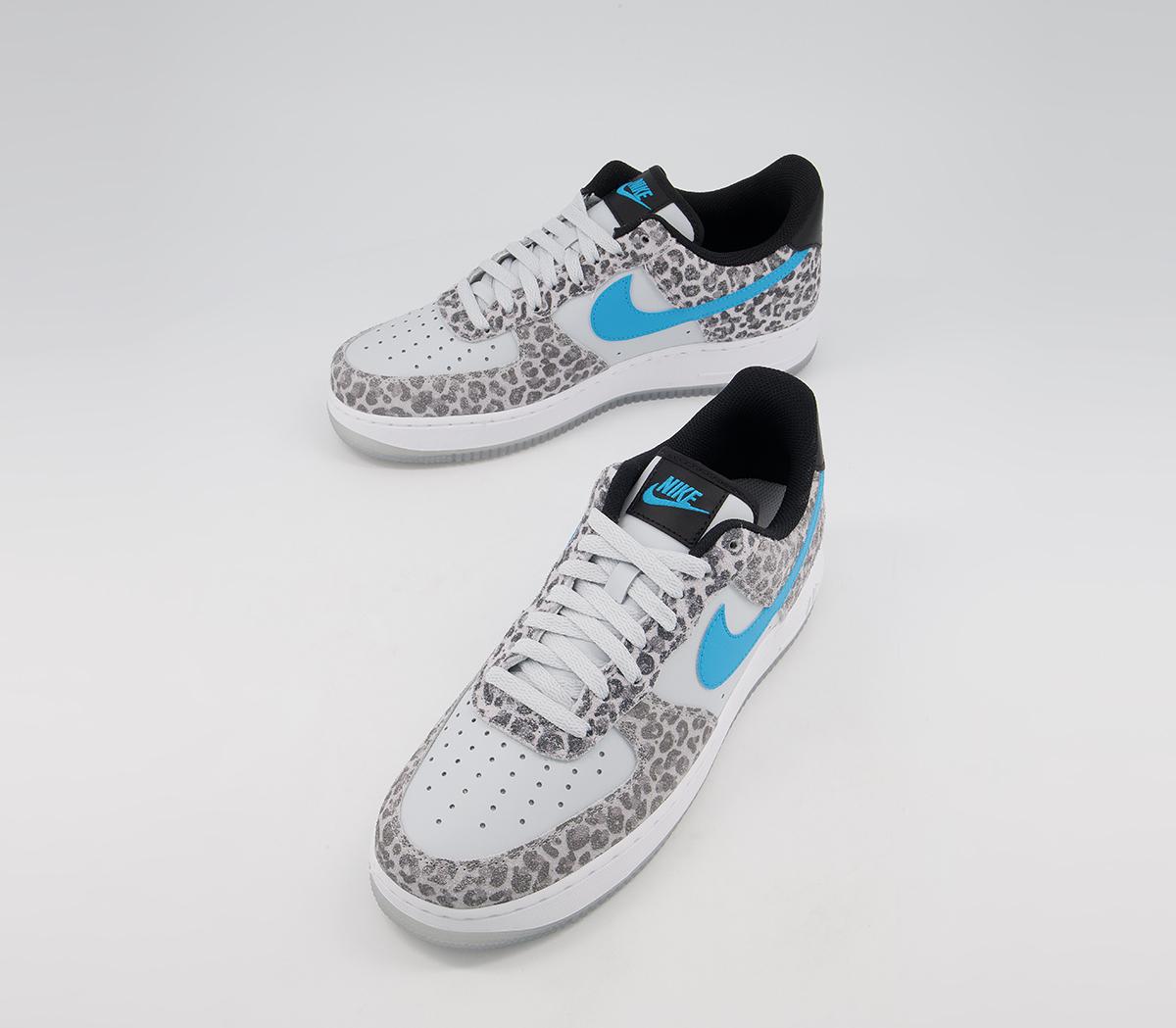 Nike Air Force 1 07 Trainers Nike Air Force 1 07 Trainers Pure Platinum Light Blue Fury