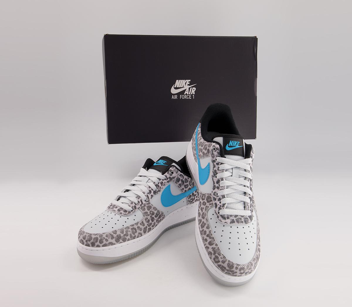 Nike Air Force 1 07 Trainers Nike Air Force 1 07 Trainers Pure Platinum Light Blue Fury