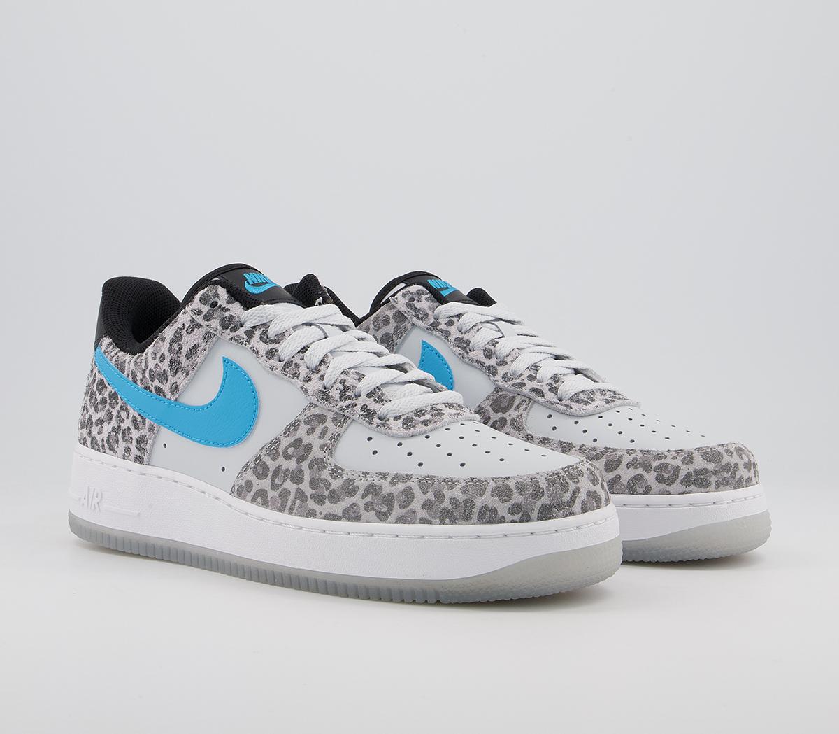 Nike Air Force 1 07 Trainers Nike Air Force 1 07 Trainers Pure Platinum Light Blue Fury