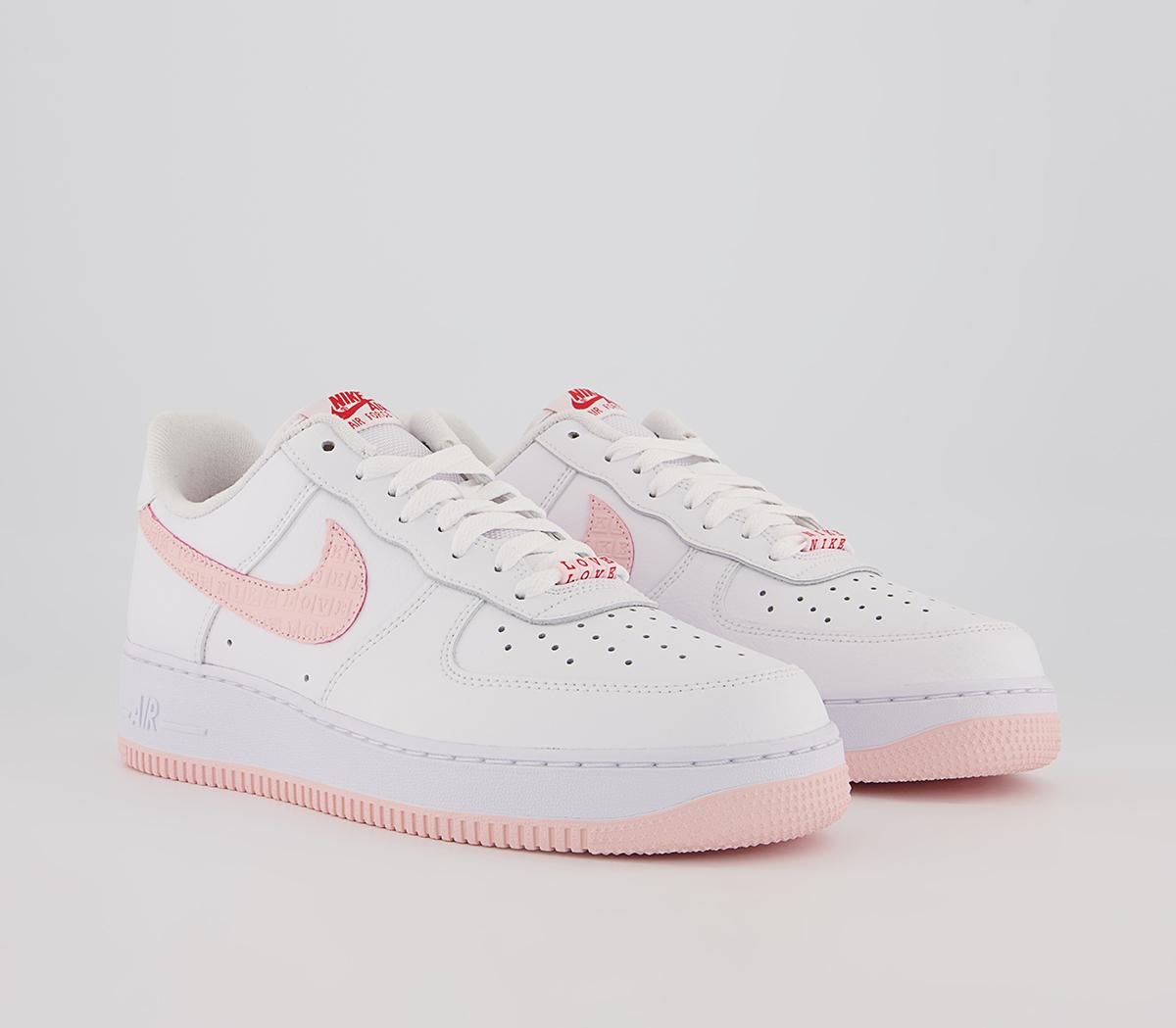 Nike Air Force 1 07 Trainers White Atmosphere University Red - Nike Air ...