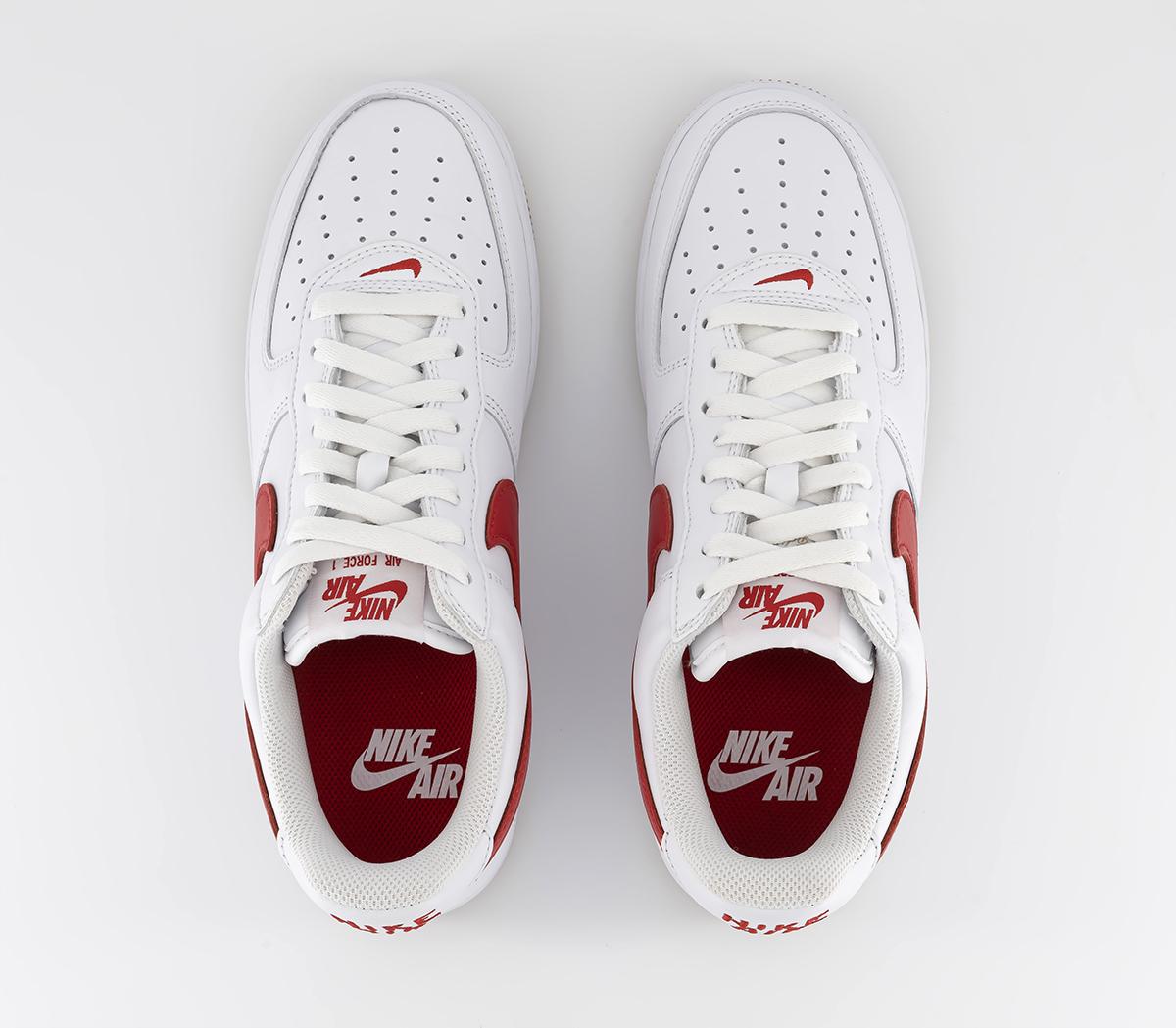 NikeAir Force 1 07 TrainersWhite Univ Red Gum Yellow Metallic Gold