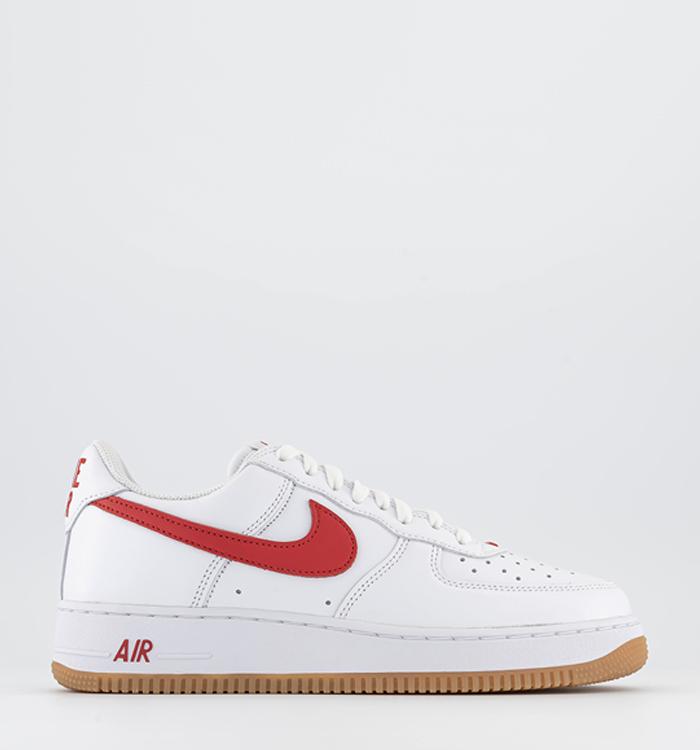 red and white air force 1s