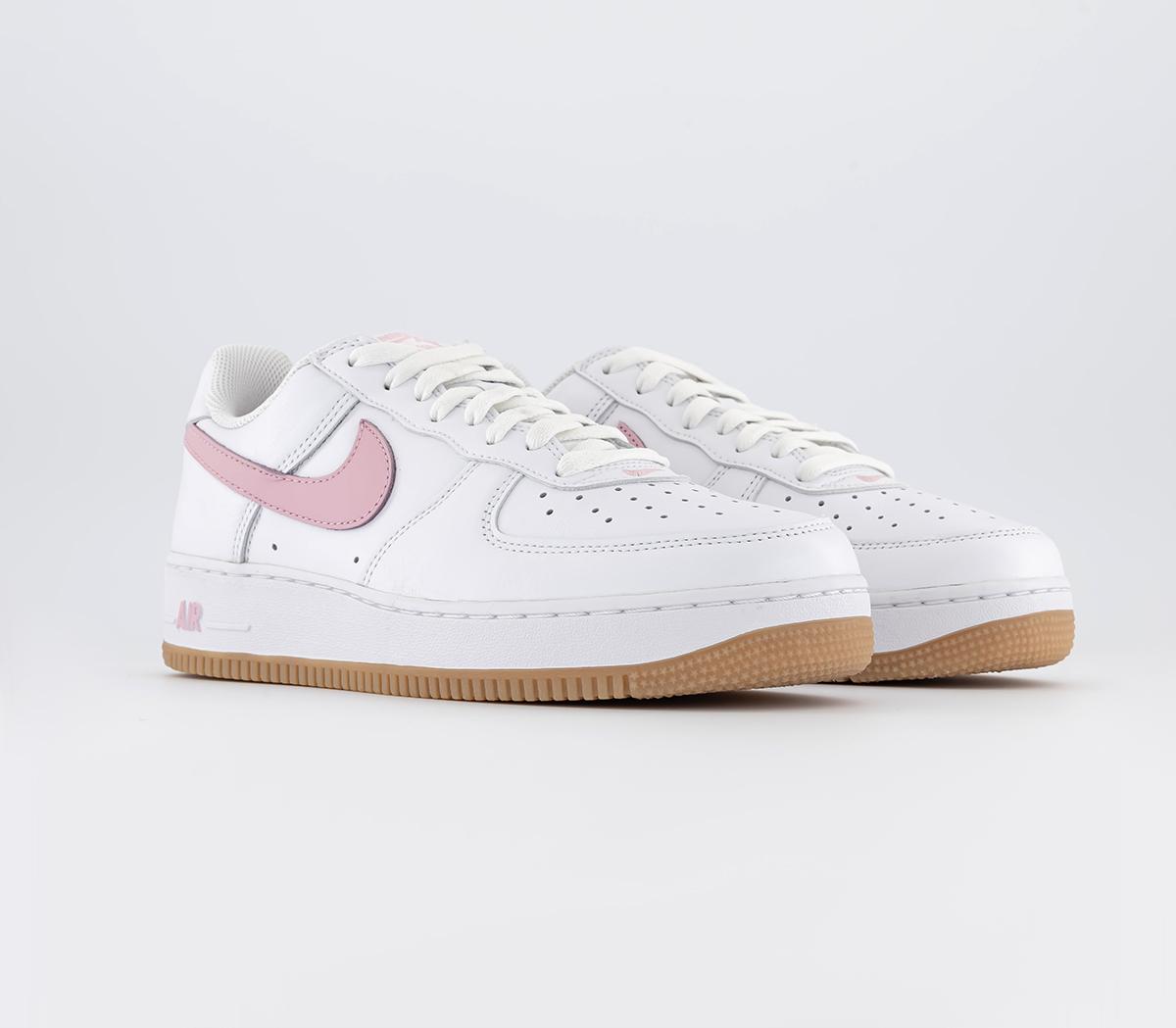 NikeAir Force 1 07 TrainersWhite Pink Gum Yellow Metallic Gold