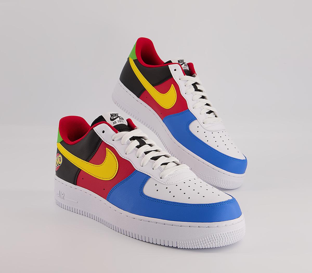 Nike Air Force 1 07 Trainers Nike Air Force 1 07 Trainers White Yellow Zest University Red