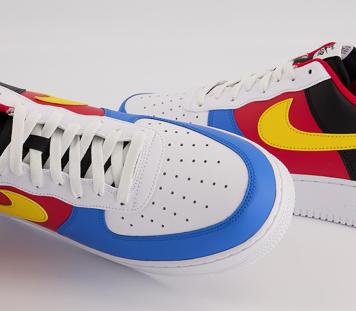 Nike Air Force 1 07 Trainers Nike Air Force 1 07 Trainers White Yellow Zest University Red