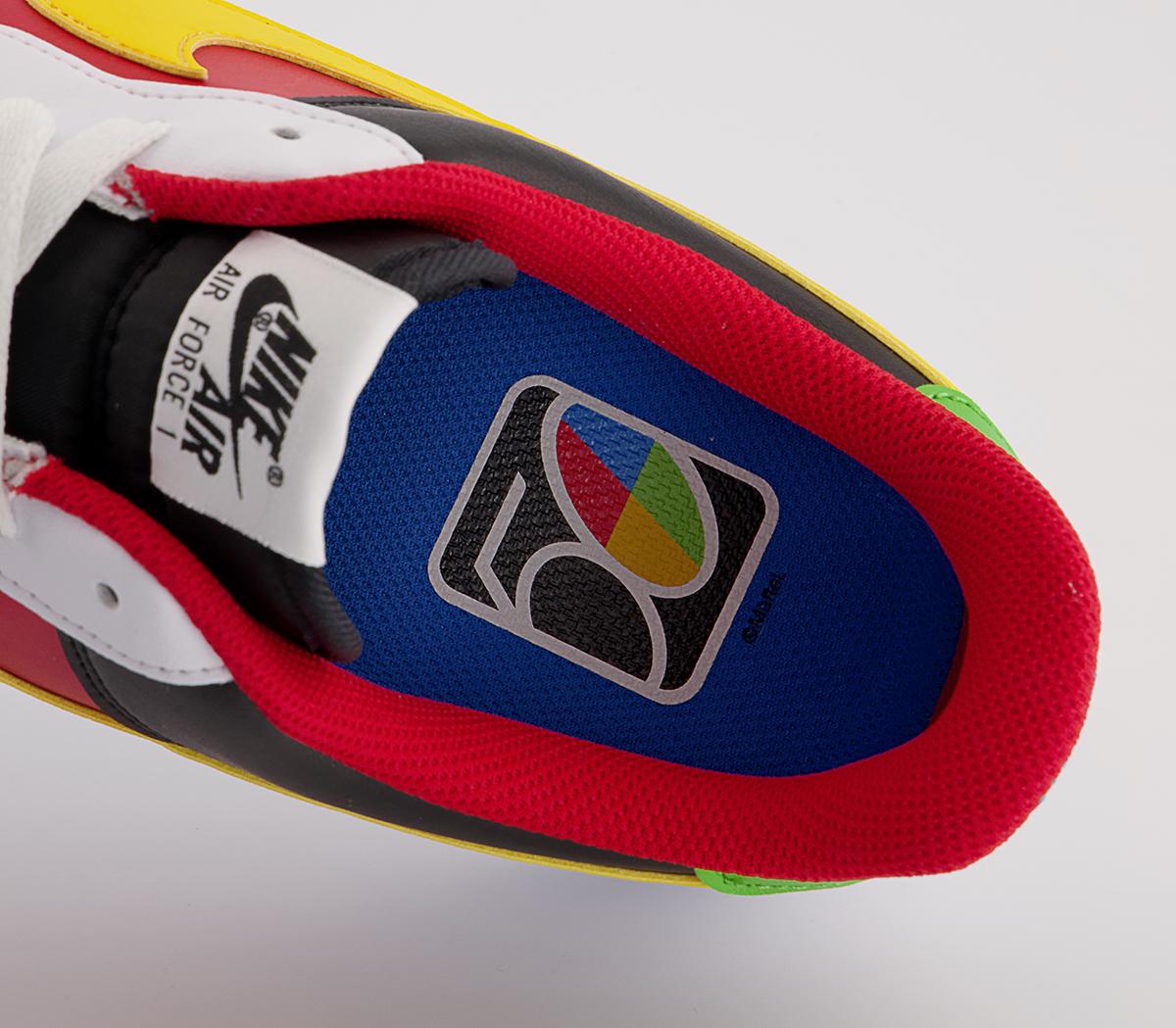 Nike Air Force 1 07 Trainers Nike Air Force 1 07 Trainers White Yellow Zest University Red