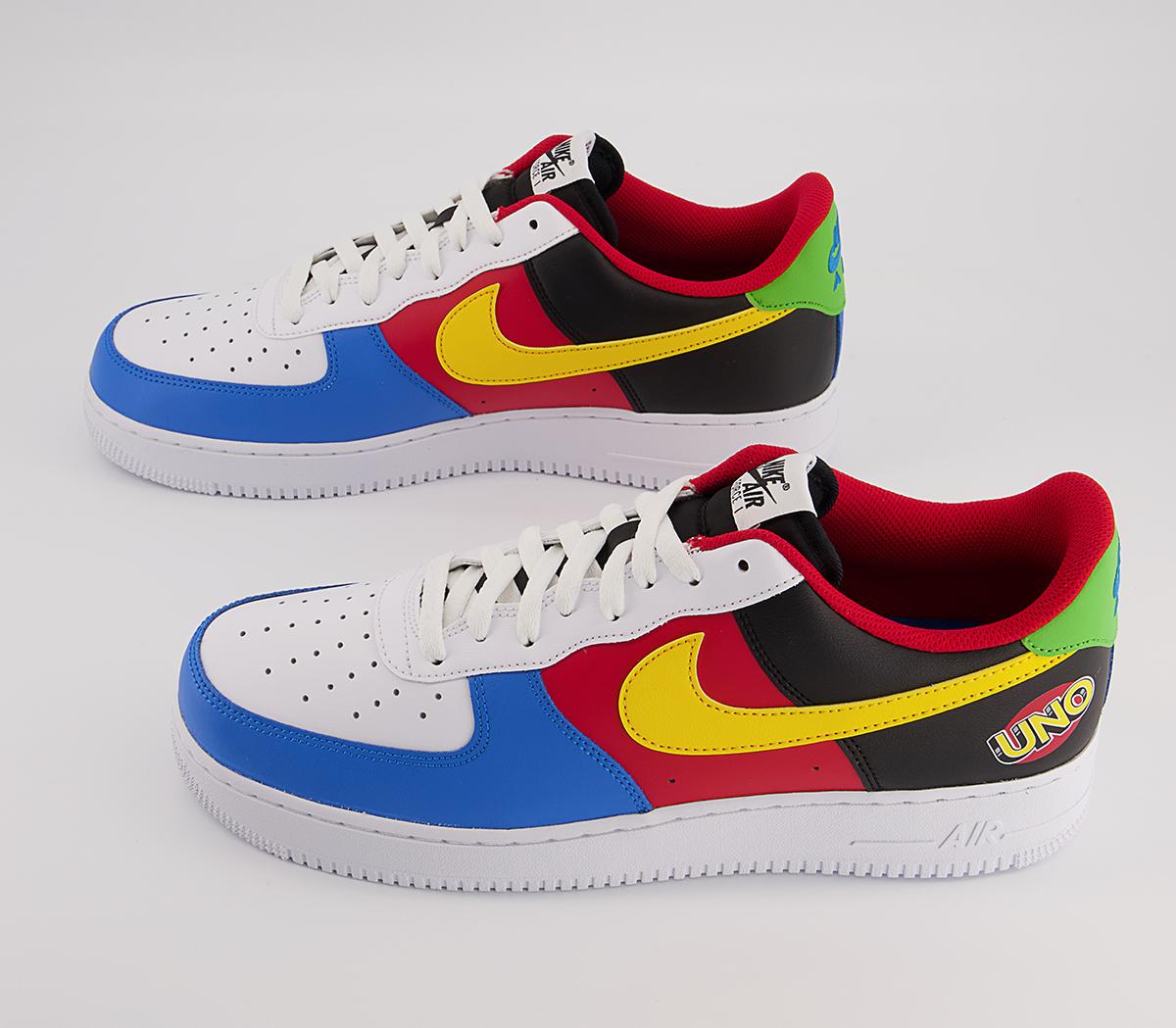 Nike Air Force 1 07 Trainers Nike Air Force 1 07 Trainers White Yellow Zest University Red