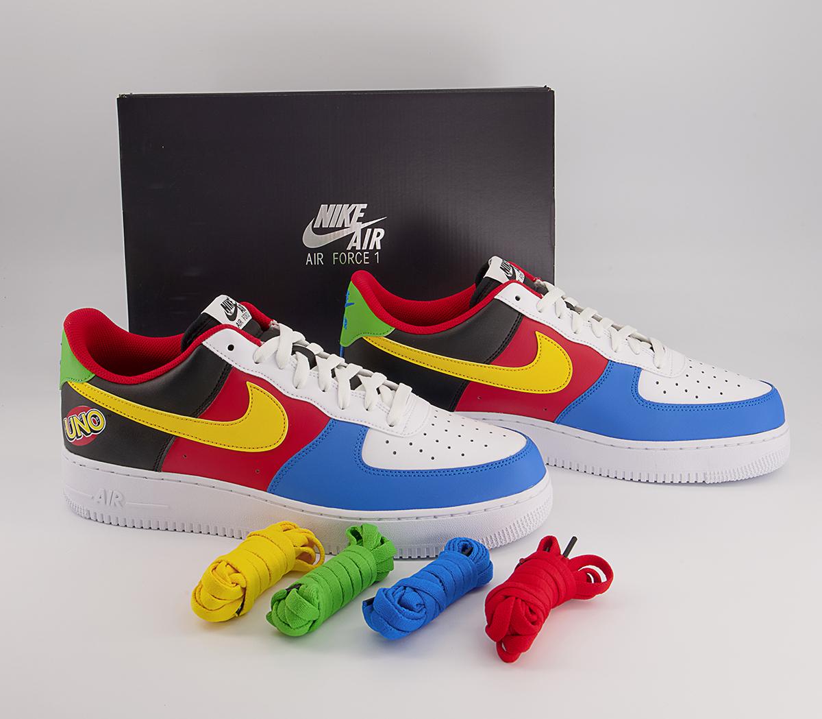 Nike Air Force 1 07 Trainers Nike Air Force 1 07 Trainers White Yellow Zest University Red
