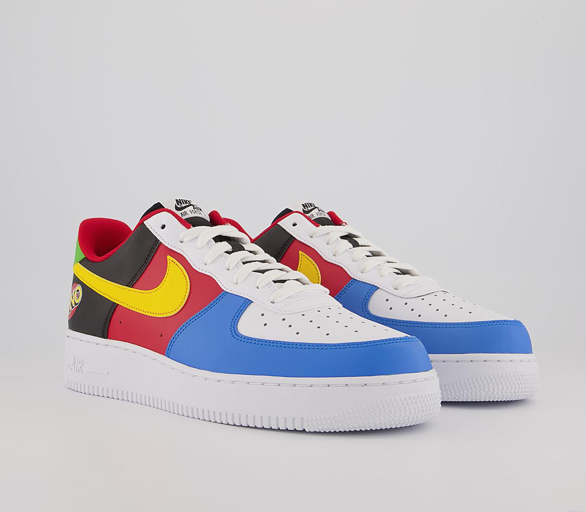Nike Air Force 1 07 Trainers Nike Air Force 1 07 Trainers White Yellow Zest University Red
