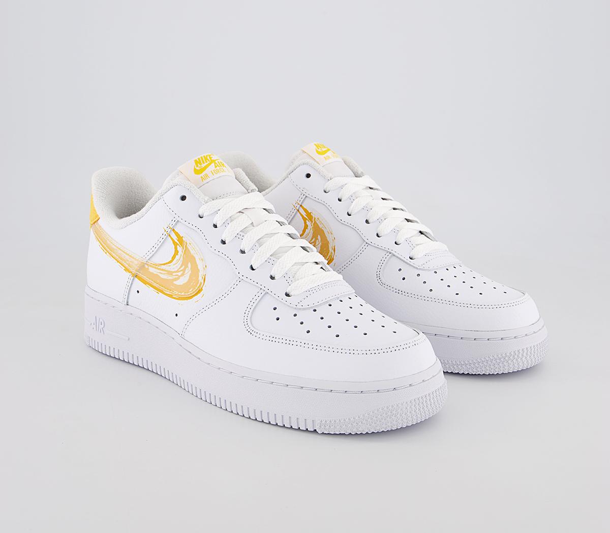 Nike Air Force 1 07 Trainers White Solar Flare, 3.5