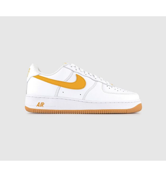 Nike Air Force 1 07 Trainers White University Gold Gum Yellow