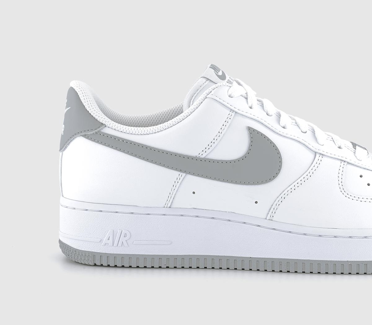 NikeAir Force 1 07 Trainers White Light Smoke Grey White