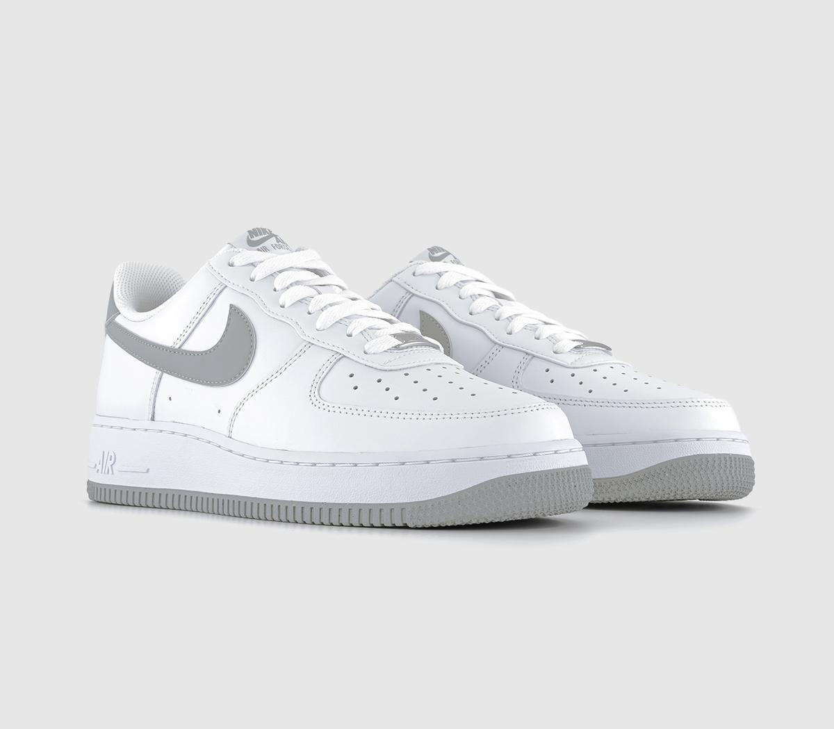 NikeAir Force 1 07 Trainers White Light Smoke Grey White