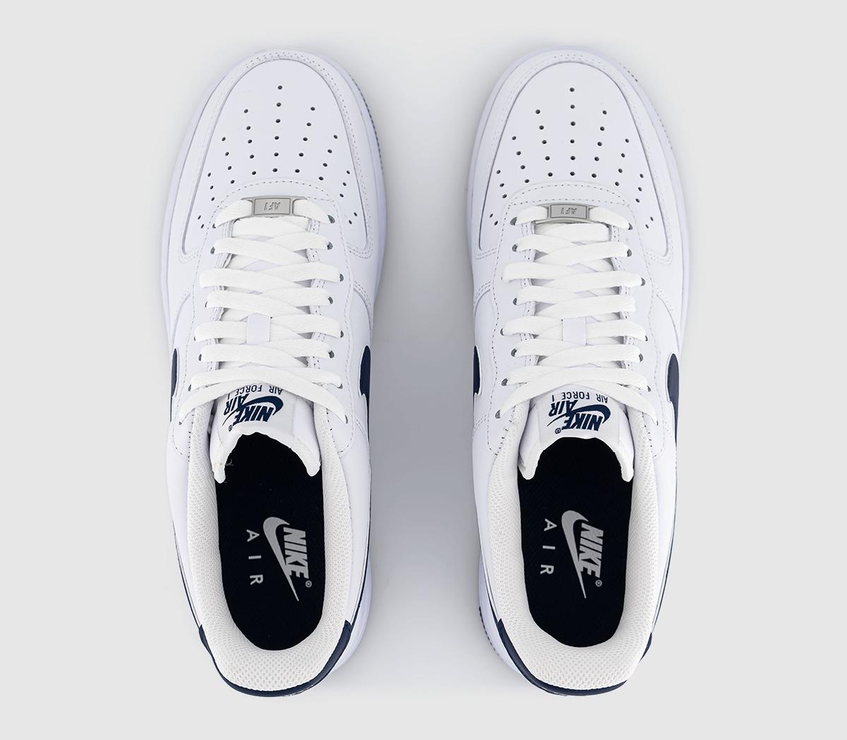 Nike Air Force 1 07 Trainers Nike Air Force 1 07 Trainers White Midnight Navy White