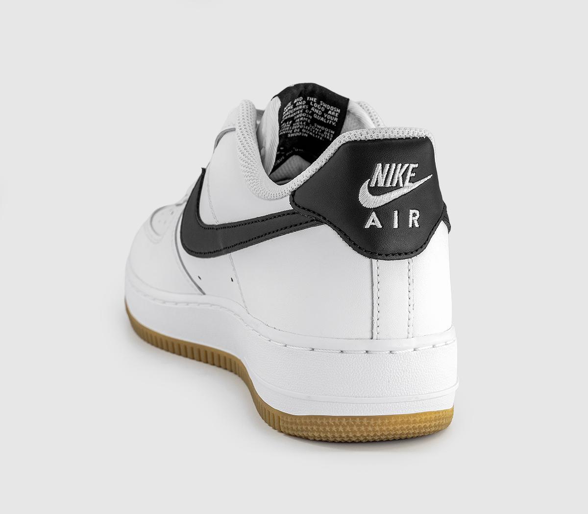 NikeAir Force 1 07White Black Gum Light Brown