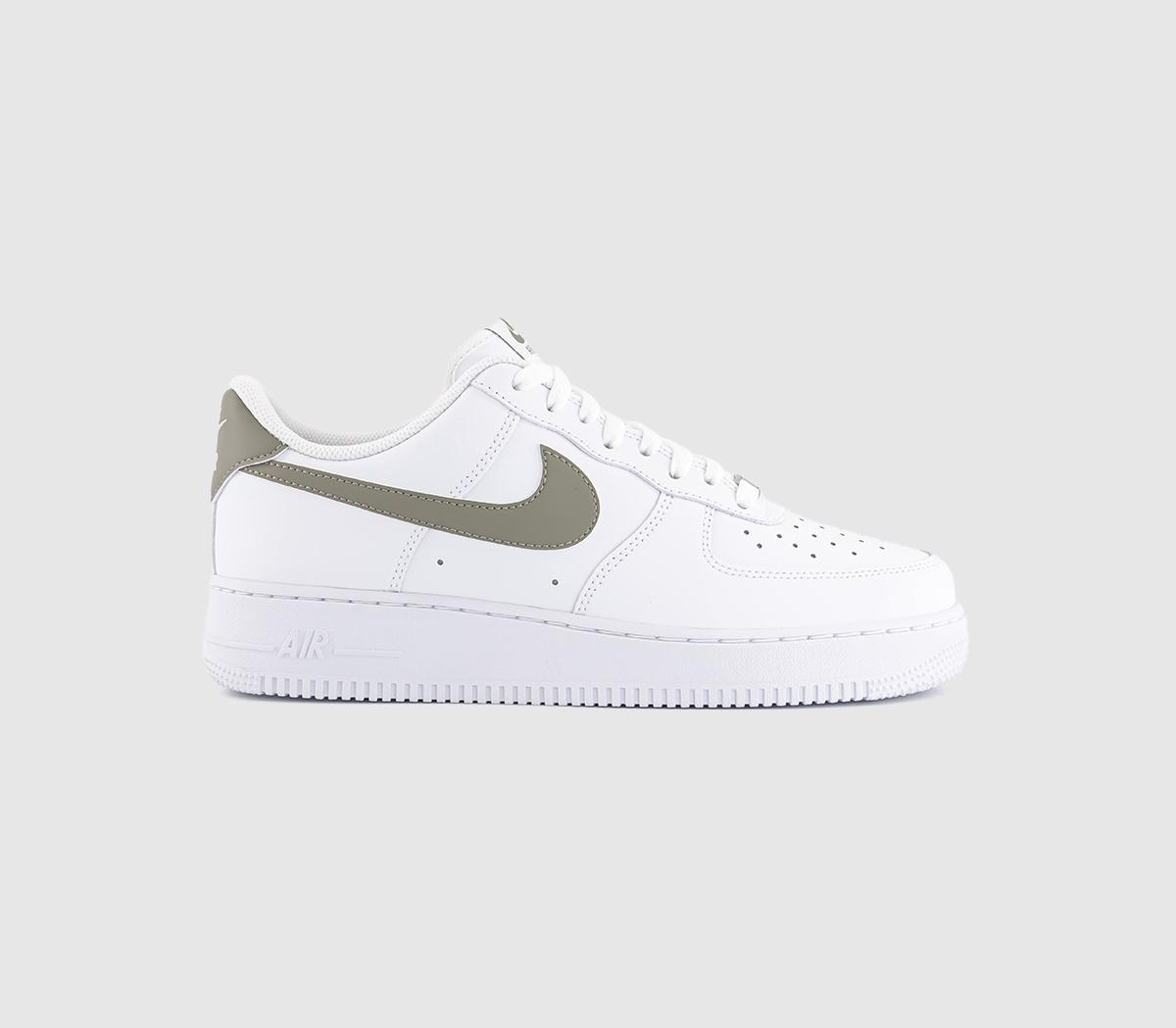 Nike Mens Air Force 1 07 Trainers White Light Army, 6.5