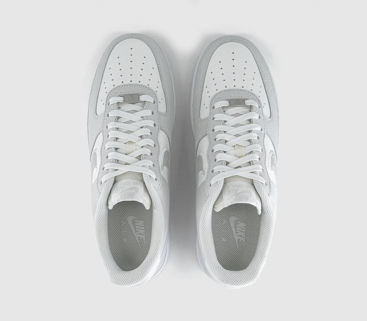 Nike Air Force 1 ホワイト/シルバー Nike Air Force 1 07 Trainers Summit White Vast Grey White - Men's