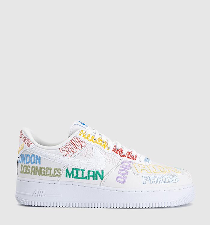 Nike Air Force 1 07 Trainers White White Bold