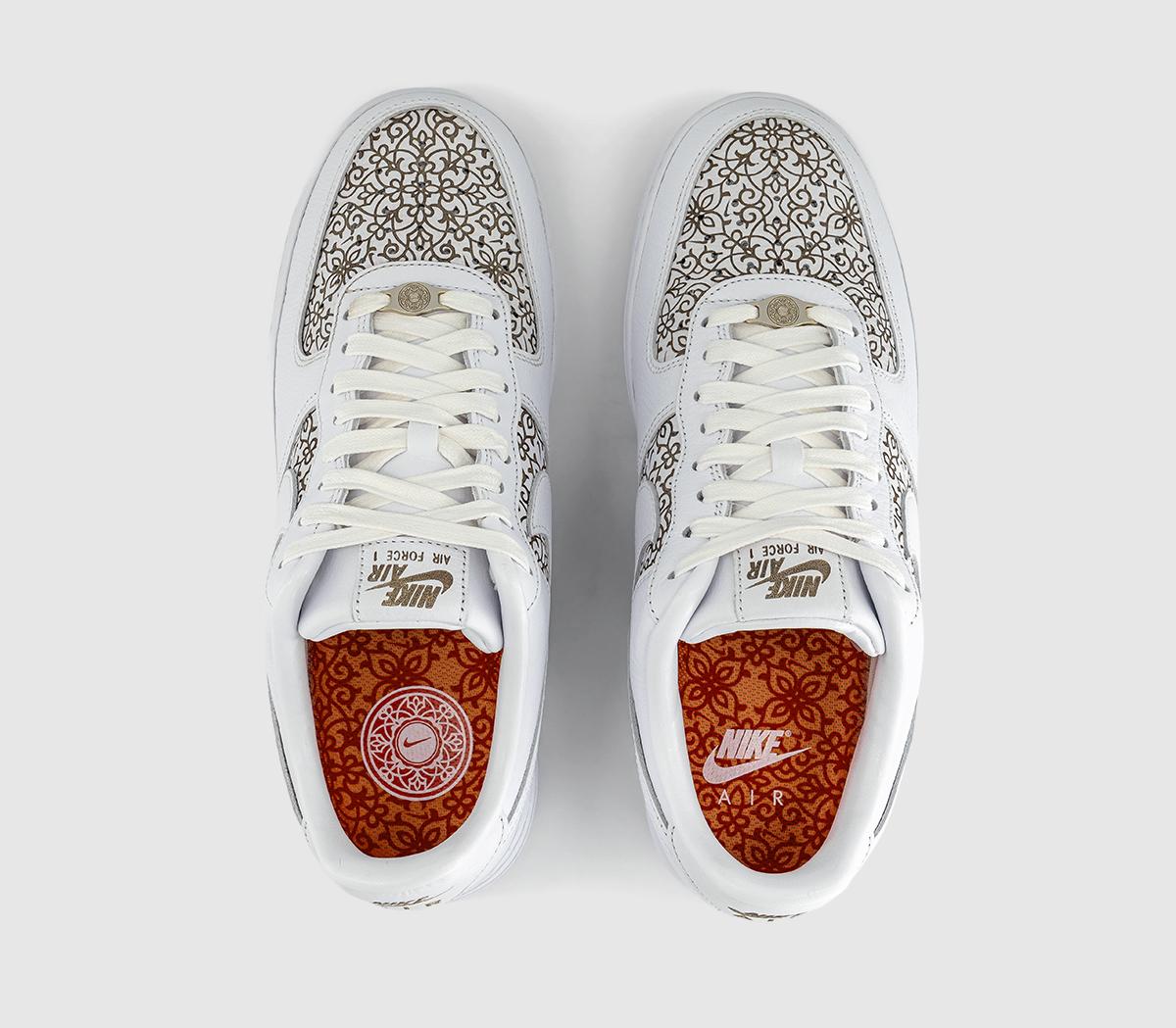 NikeAir Force 1 07 TrainersWhite Light Orewood Brown Marakesh