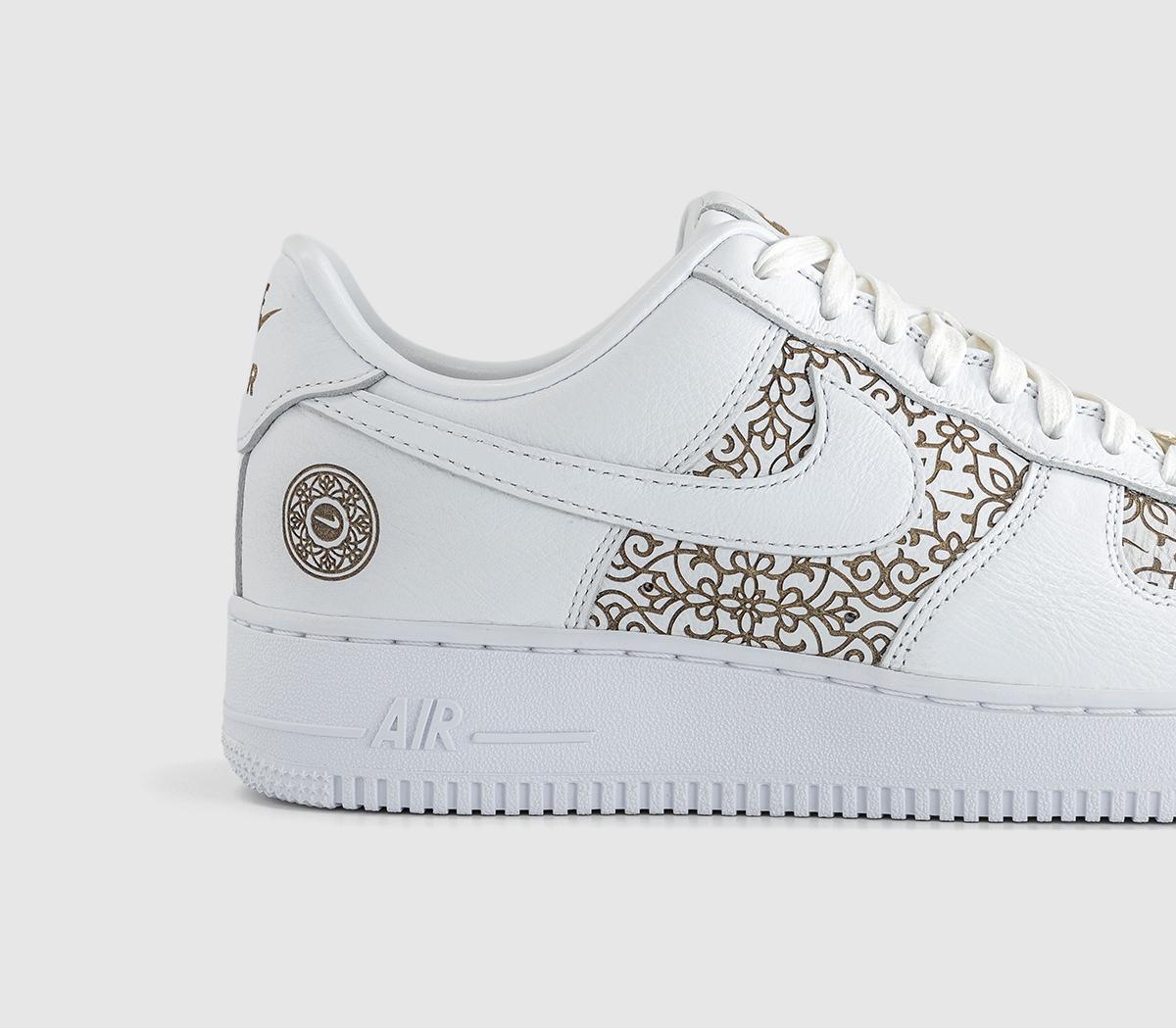 NikeAir Force 1 07 TrainersWhite Light Orewood Brown Marakesh
