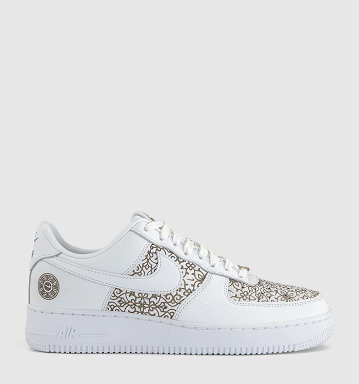 Nike Air Force 1 07 Trainers White Light Orewood Brown Marakesh