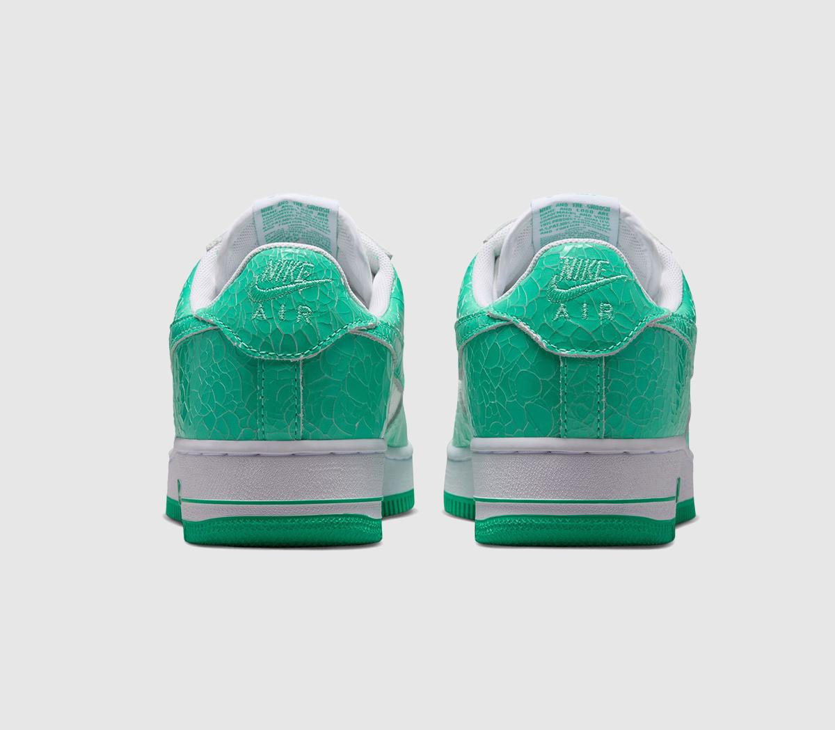 NikeAir Force 1 TrainersCracked Leather White Menta