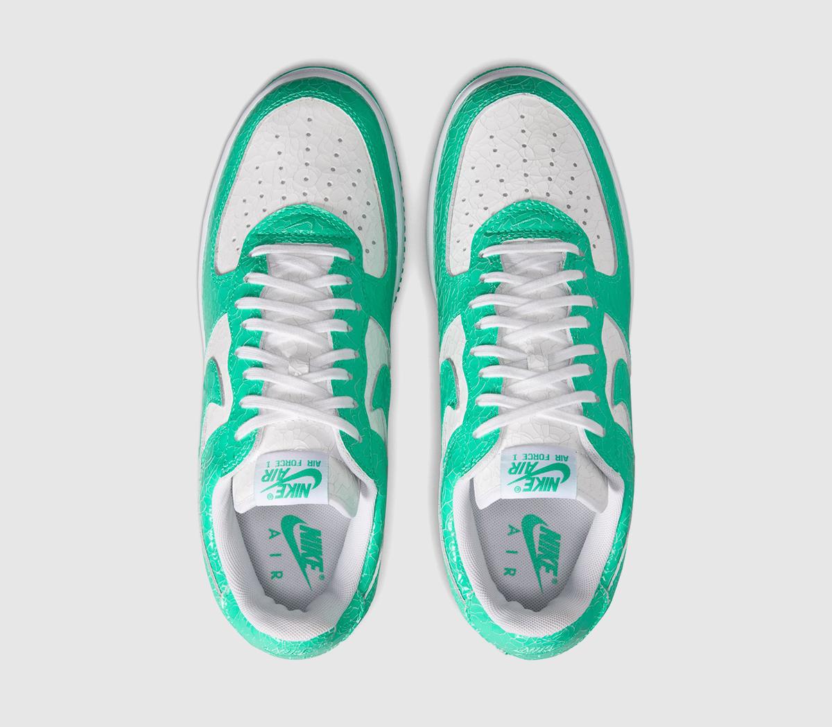 NikeAir Force 1 TrainersCracked Leather White Menta