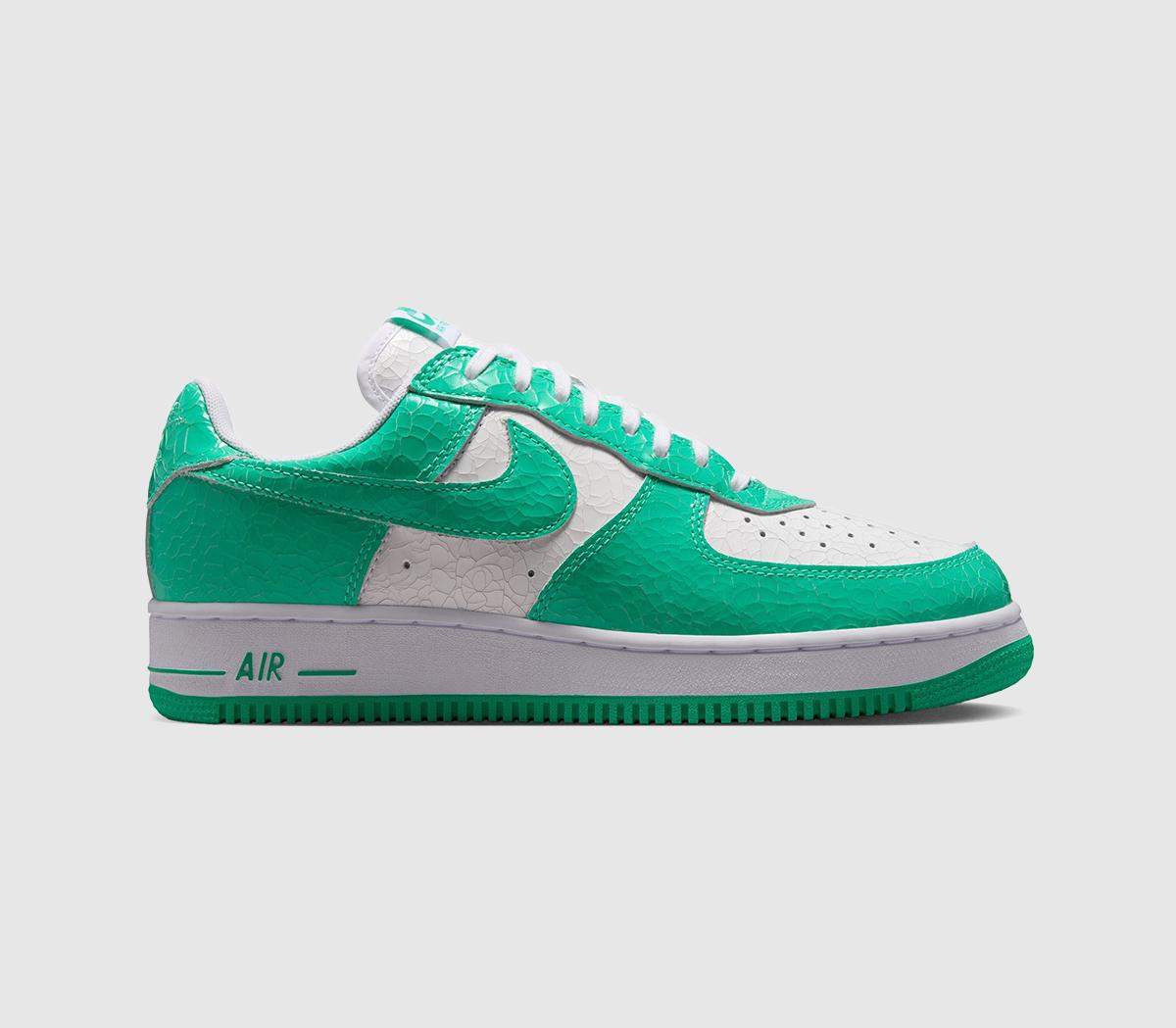 NikeAir Force 1 TrainersCracked Leather White Menta