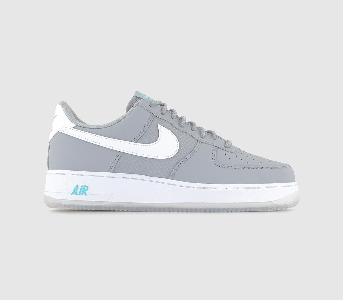 Air Force 1 '07 Trainers Wolf Grey White Hyper Turquoise