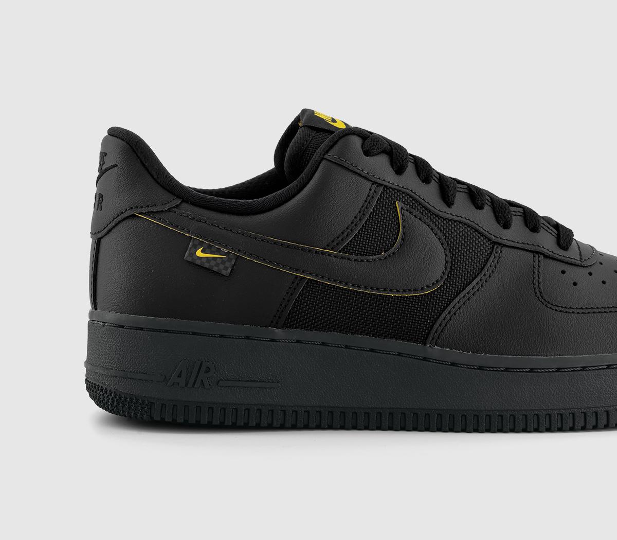 NikeAir Force 1 07 TrainersBlack Universal Gold Dark Smoke Grey