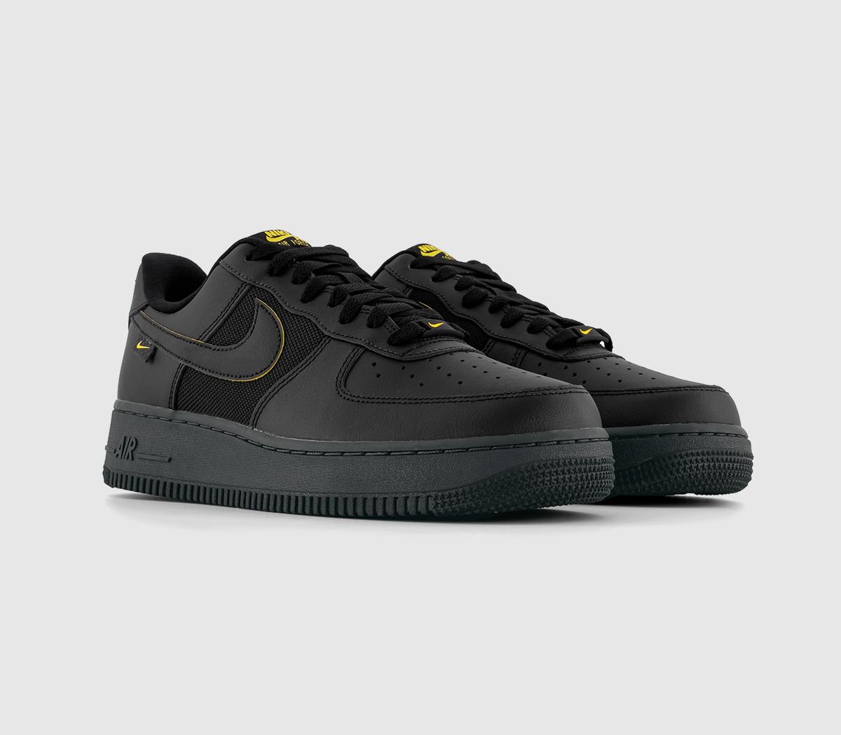 NikeAir Force 1 07 TrainersBlack Universal Gold Dark Smoke Grey