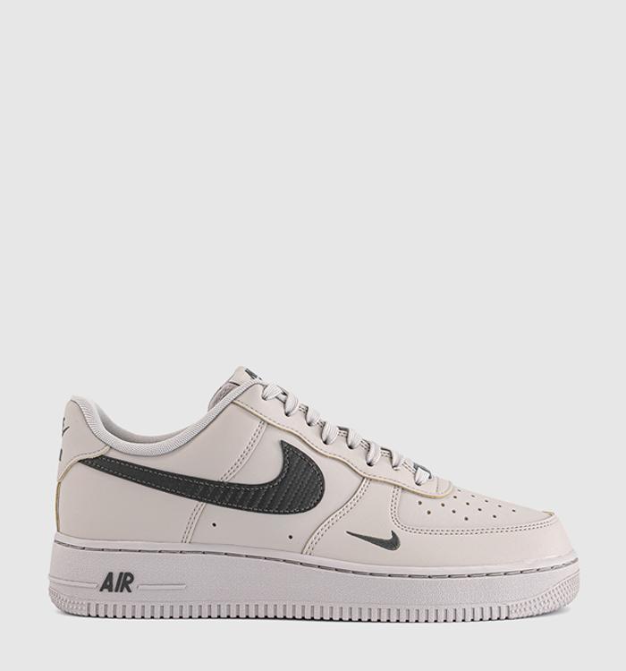 Nike Air Force 1 07 Trainers College Grey Newsprint