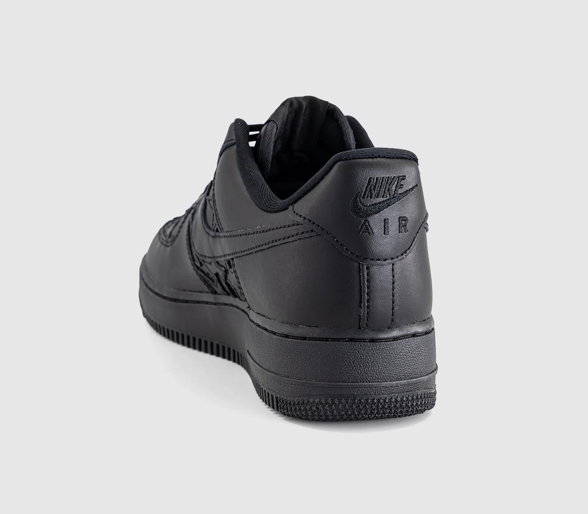 NikeAir Force 1 07 TrainersBlack Black Metallic Silver